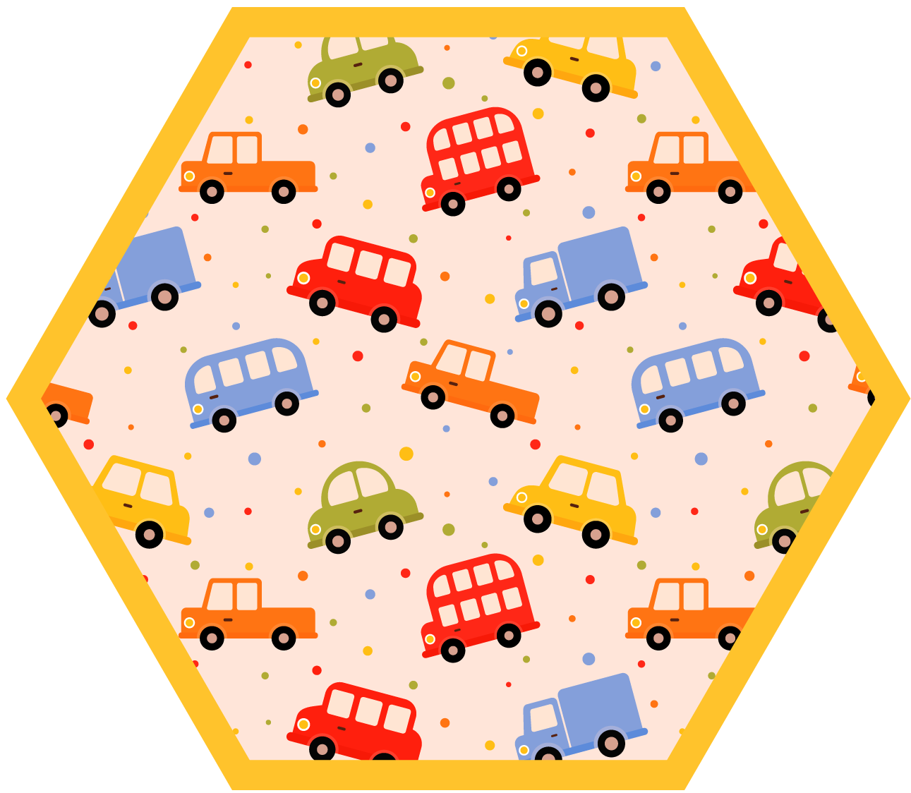 Tappeto vinile per bambini trasporto giocoso - TenStickers