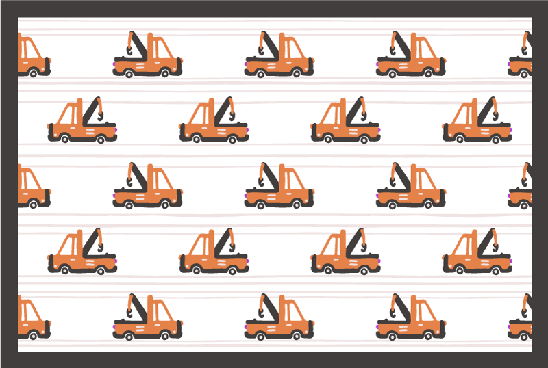 Tappeto vinile per bambini modello di gru giocattolo - TenStickers