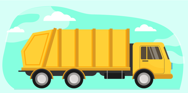 Tappeto vinile per bambini camion dei cartoni animati - TenStickers