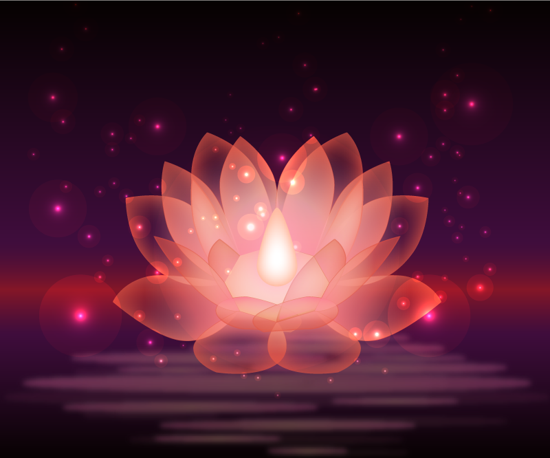 Tappeto vinile Mandala disegno del loto cosmico - TenStickers