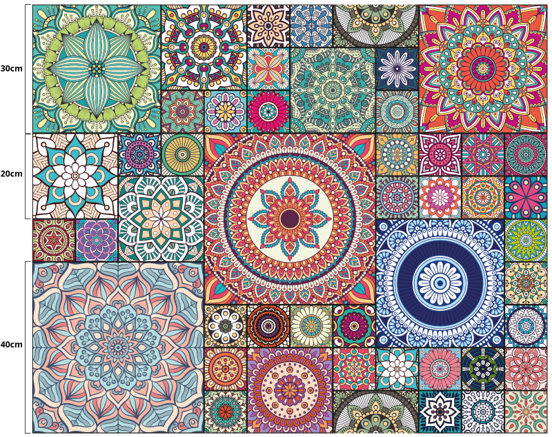Tappeto vinile Mandala modelli di mandala - TenStickers