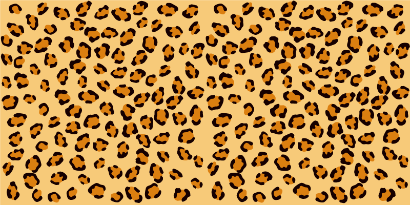 Tappeto vinile stampa animale macchie di leopardo - TenStickers