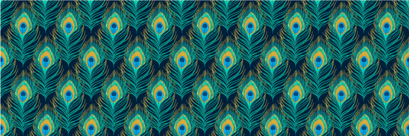 Tappeto vinile animali eleganza della piuma di pavone - TenStickers