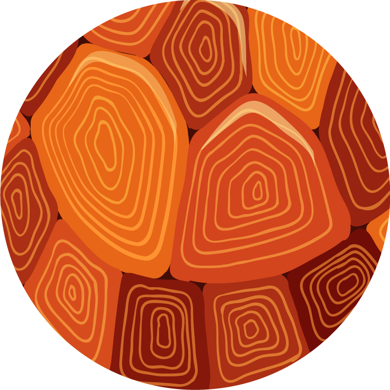 Tappeto vinile motivi contorni organici - TenStickers