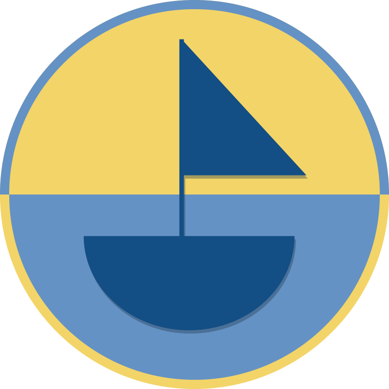 Tappeto vinile geometrico motivo veliero geometrico - TenStickers