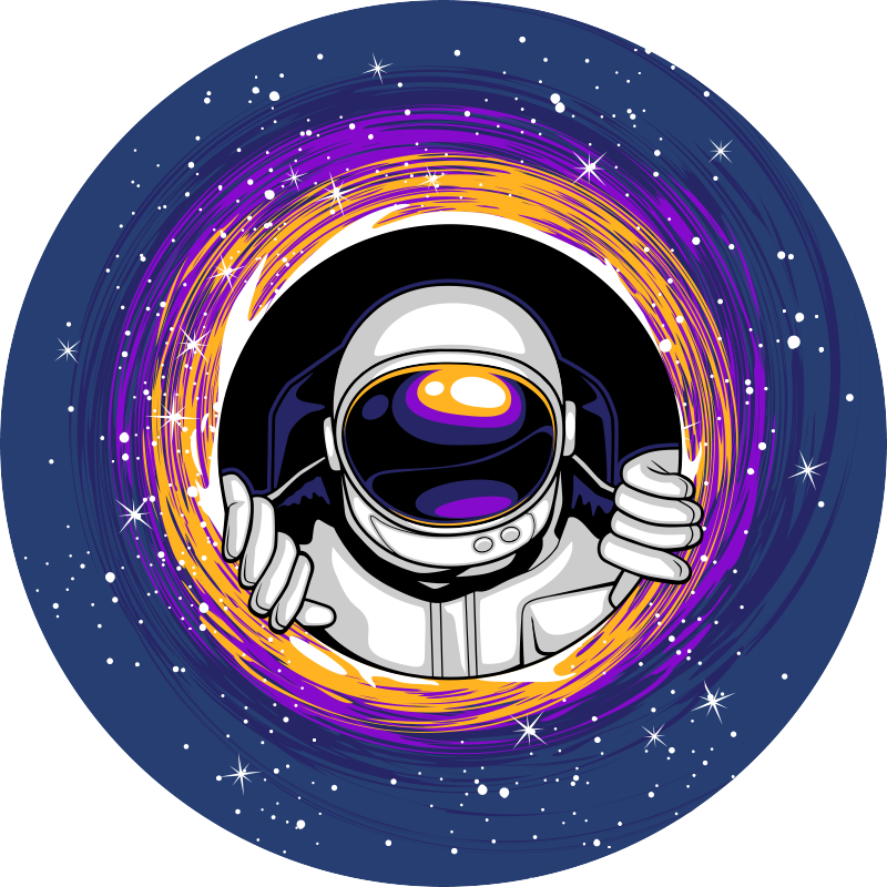 Tappeto vinile per bambini gioco a tema spaziale - TenStickers