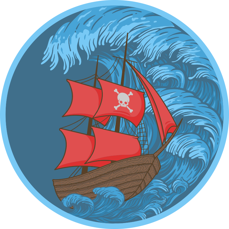 Tappeto vinile giochi tempo di gioco dei pirati - TenStickers