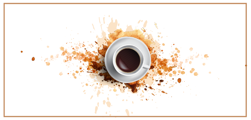 Tappeto pvc cucina illusione del caffè versato - TenStickers