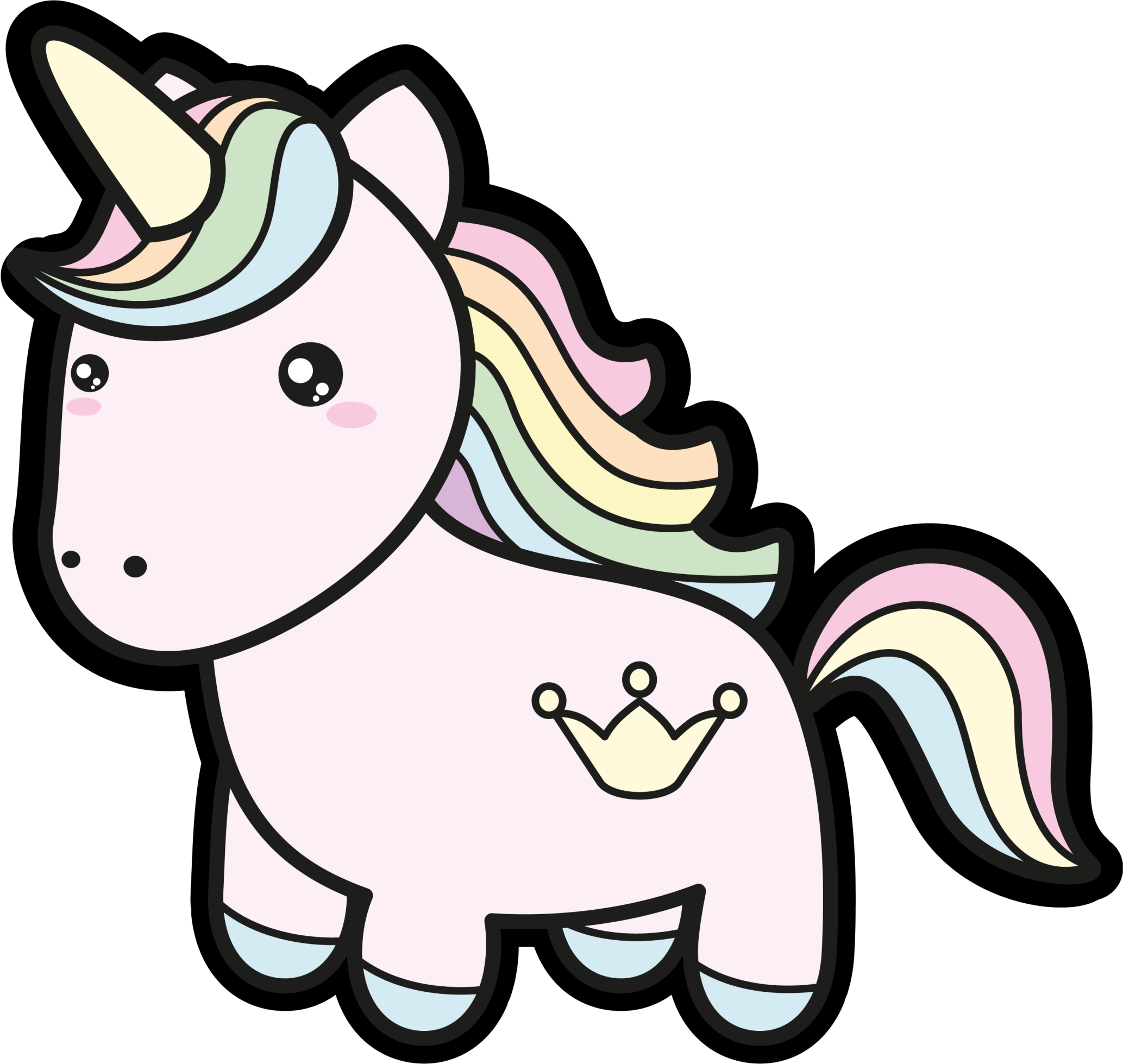 Tappeto vinile per bambini illustrazione unicorno pastello - TenStickers