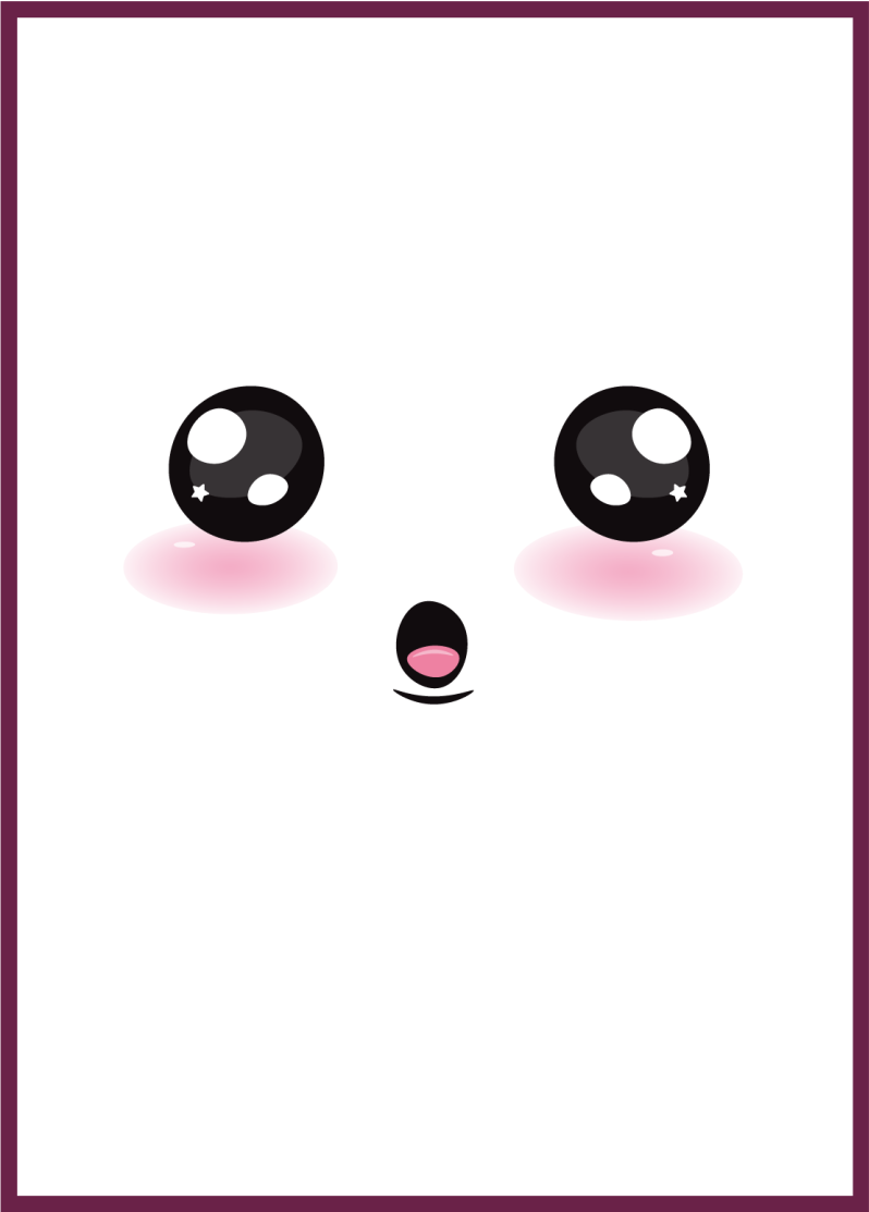 Tappeto vinile per bambini faccino carino kawaii - TenStickers
