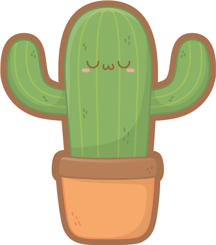 Tappeto vinile fiori illustrazione di cactus carino - TenStickers