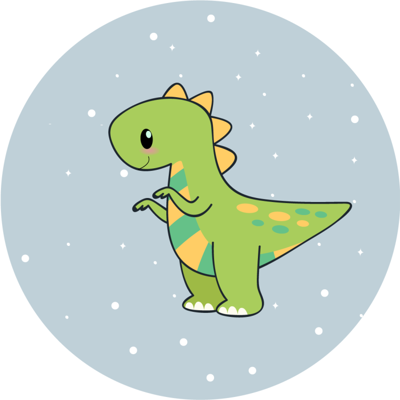 Tappeto vinile per bambini calzature di dinosauro - TenStickers