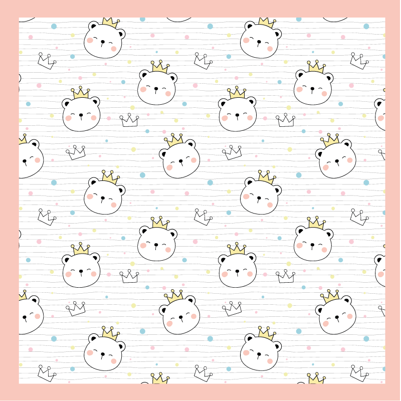 Tappeto vinile per bambini personaggi animali incoronati - TenStickers