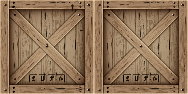 Tappeto vinile effetto legno illusione di cassa di legno - TenStickers