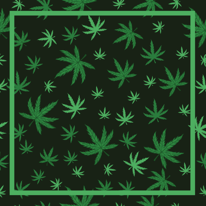 Tappeto vinile animali modello di foglie di cannabis - TenStickers