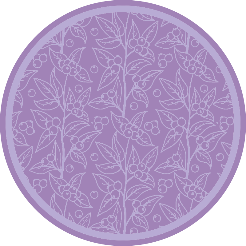 Tappeto vinile fiori rami di bacche di lavanda - TenStickers