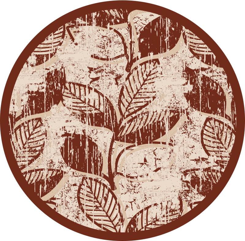 Tappeto vinile natura eleganti motivi a foglia - TenStickers