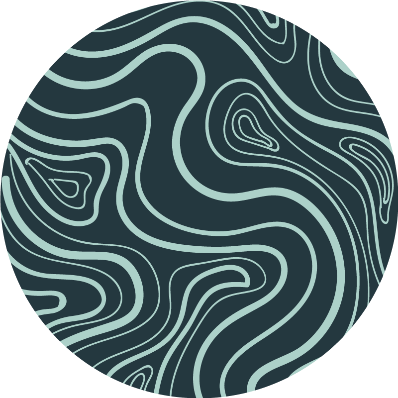 Tappeto vinile motivi contorni topografici - TenStickers