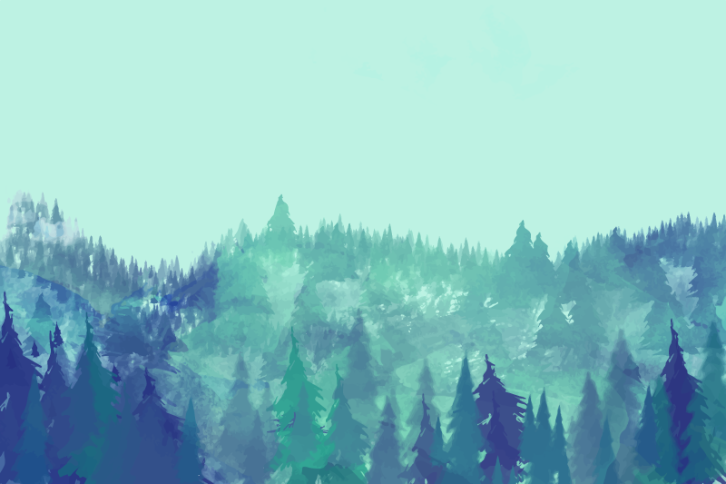 Tappeto vinile natura foresta verde lussureggiante - TenStickers