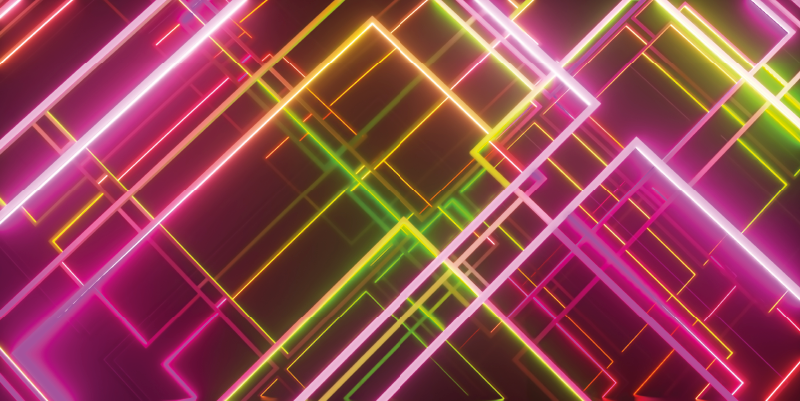 Tappeto vinile moderno arte al neon - TenStickers