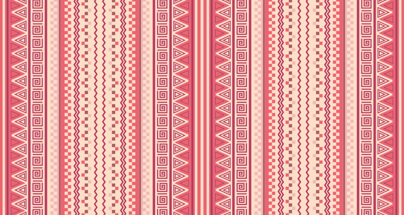 Tappeto vinile etnico kilim a righe rosa - TenStickers