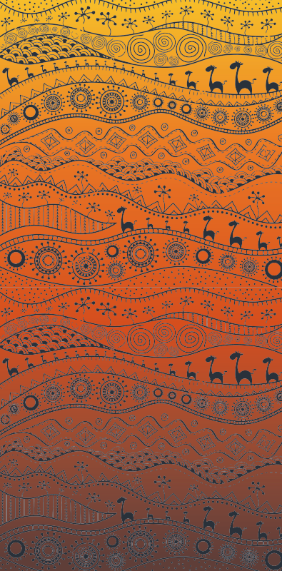 Tappeto vinile etnico modelli astratti culturali - TenStickers