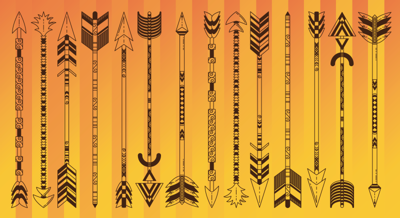 Tappeto vinile etnico motivo a freccia tribale - TenStickers