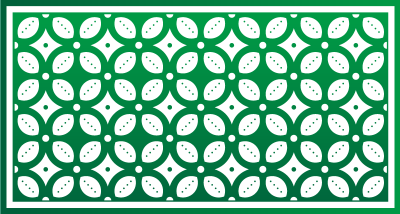 Tappeto pvc cucina motivo geometrico a foglia - TenStickers