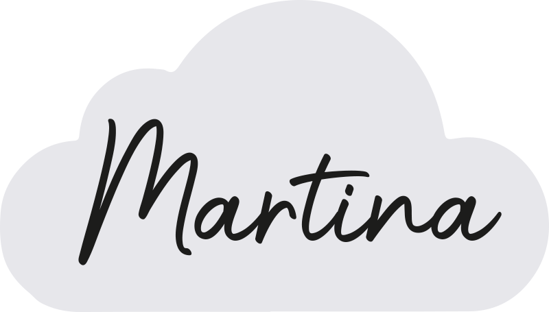 Tappeto vinile per bambini nuvola grigia con nome - TenStickers