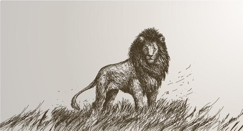 Tappeto vinile animali maestoso riflesso del leone - TenStickers