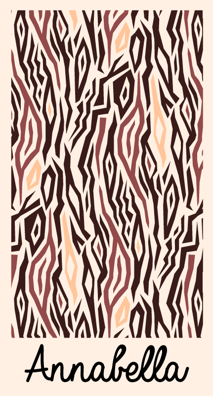 Tappeto vinile con nome modello animale stilizzato - TenStickers