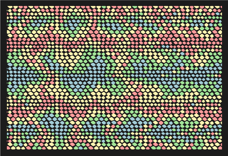 Tappeto vinile motivi motivo a cerchi colorati - TenStickers