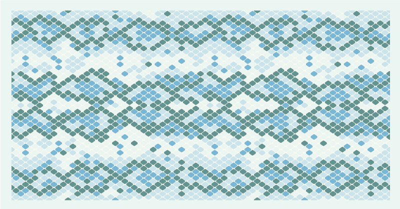 Tappeto vinile mosaico disegno piastrellato blu - TenStickers