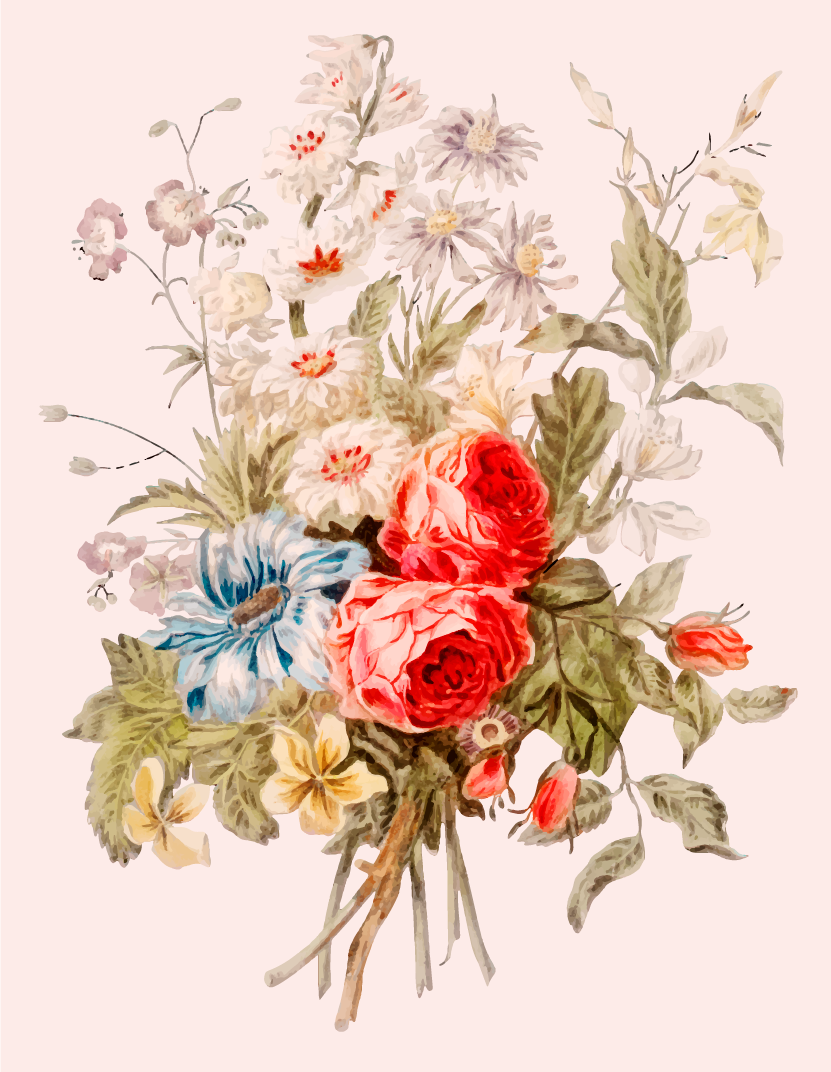 Tappeto vinile fiori squisita composizione floreale - TenStickers