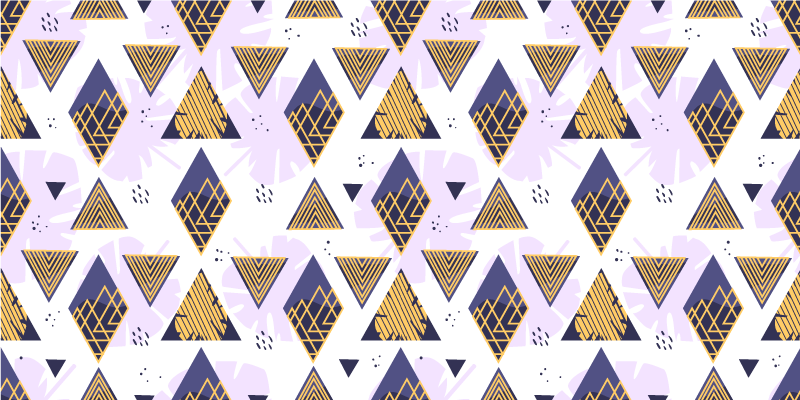 Tappeto vinile geometrico motivo marmoreo triangolare - TenStickers