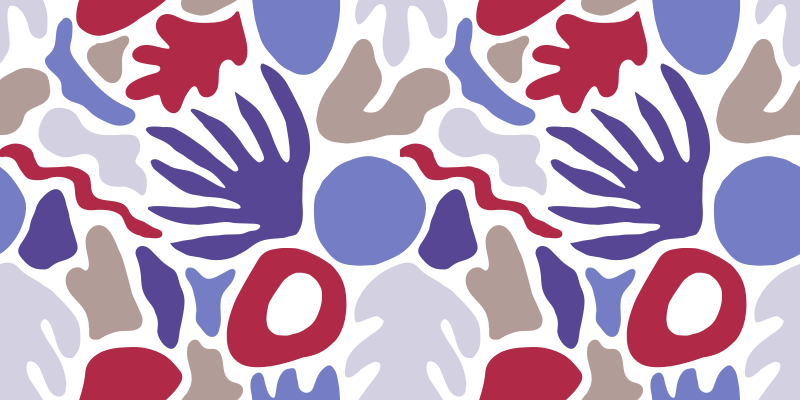 Tappeto vinile minimalista modello di forma astratta - TenStickers