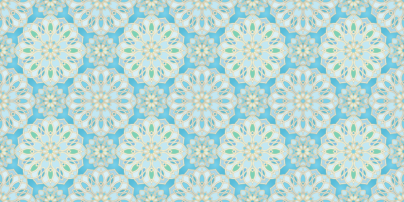 Tappeto in vinile con piastrelle idrauliche Vetro colorato da sog - TenStickers