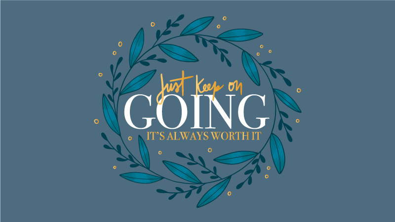 Tappeto vinile frase continua semplicemente ad andare avanti - TenStickers