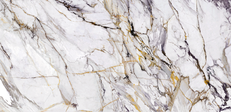 Tappeto vinile effetto marmo venature grigie eleganti - TenStickers