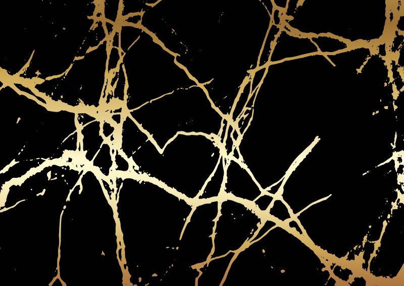 Tappeto vinile effetto marmo eleganti strisce dorate - TenStickers