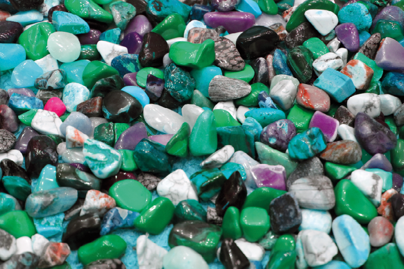 Tappeto vinile effetto pietra mosaico di ciottoli colorati - TenStickers