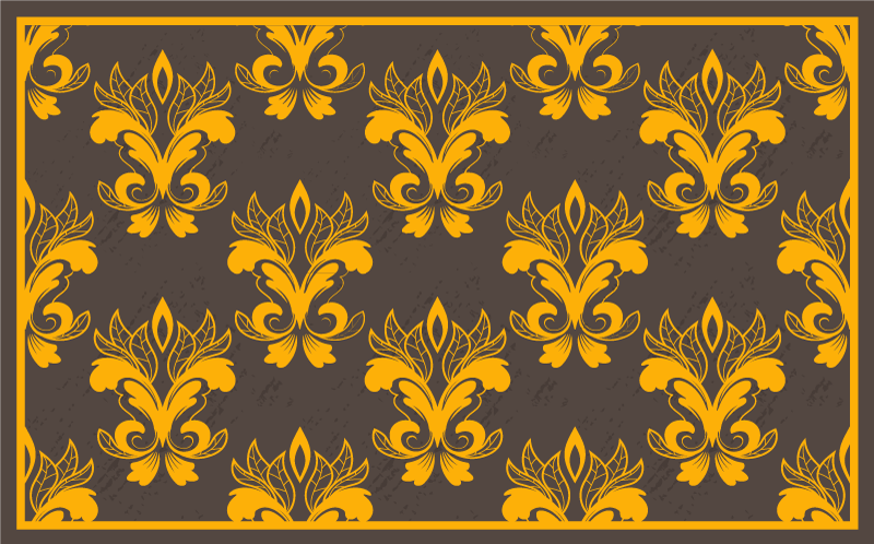 Tappeto vinile vintage graziosa disposizione botanica - TenStickers