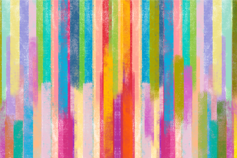 Tappeto vinile effetto legno motivi a strisce vivaci - TenStickers