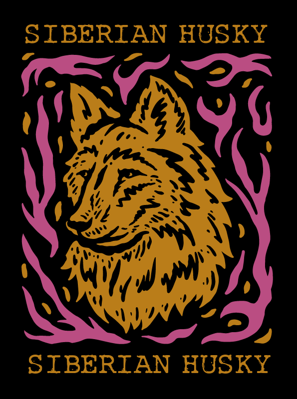 Tappeto vinile animali ritratto di husky siberiano - TenStickers