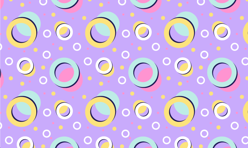 Tappeto in vinile per bambini Cerchi colorati - TenStickers