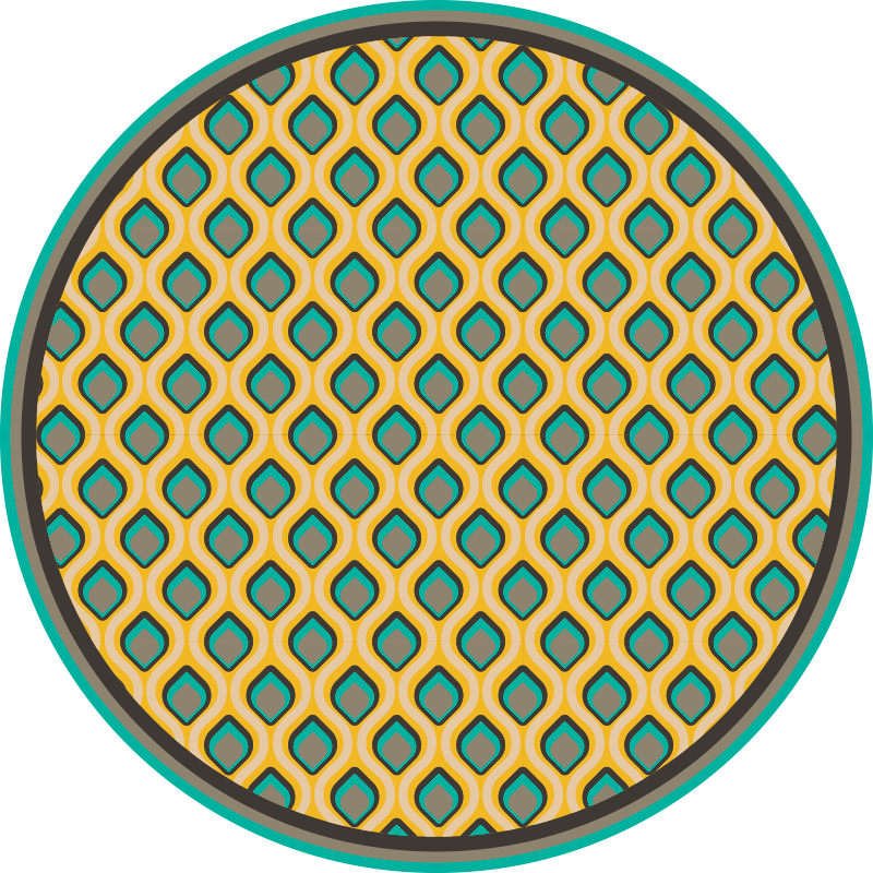 Tappeto pvc cucina modello mod metà secolo - TenStickers