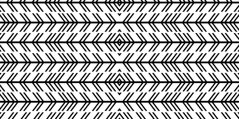 Tappeto vinile strisce linee nere a chevron - TenStickers