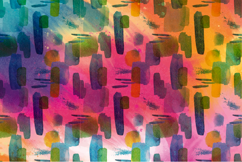 Tappeto in vinile soggiorno segmenti di colore artistici - TenStickers