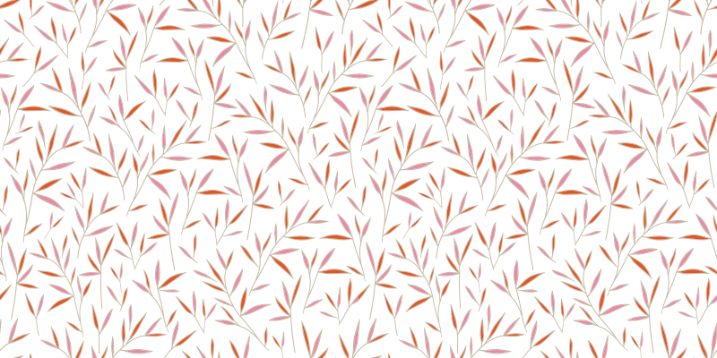 Tappeto vinile fiori delicato motivo a foglie - TenStickers