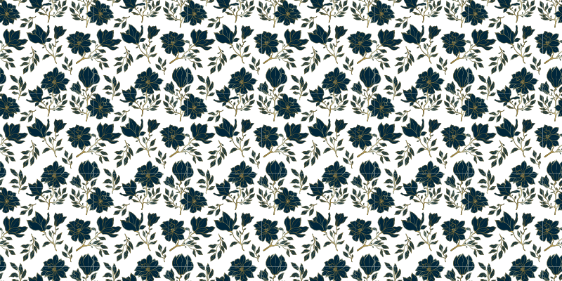 Tappeto vinile fiori design di bellezza floreale - TenStickers